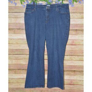 Liz Claiborne Woman Size 16W Short Classic Straight Leg Stretch Denim Jeans
